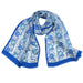 Sirali Lale Breathable Silk Scarf in Ink Blue Color