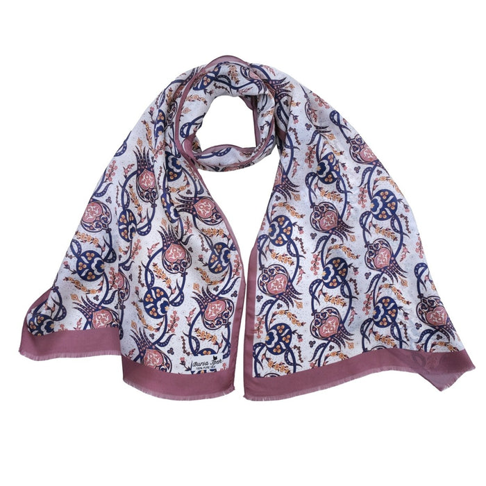 Sirali Lale Breathable Silk Scarf in Light Coral Color