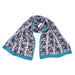 Sirali Lale Breathable Silk Scarf in Sapphire Blue Color