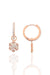 Sogutlu | 925K Sterling Silver Rose Hoop Earrings