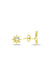 Sogutlu | Silver And Gold Gilded Zircon Moon And Sun Combination Earrings