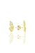 Sogutlu | Silver And Gold Gilded Zircon Stone Butterfly Earrings