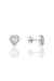 Sogutlu | Silver Diamond Mounted Heart Model Earrings Sogutlu Earrings