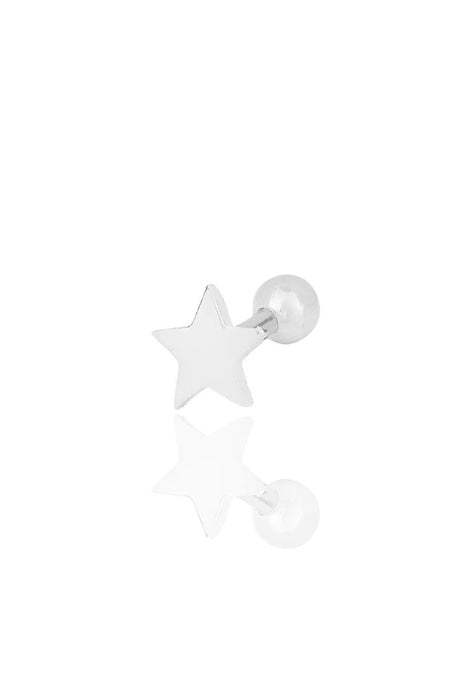 Sogutlu | Silver Gold Gilded Star Model Tragus Helix Piercing Earrings