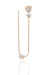 Sogutlu | Silver Gold Gilded Zircon Stone Special Design Lotus Chain Cartilage Earrings Sogutlu Earrings