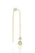Sogutlu | Silver Gold Gilded Zircon Stone Special Design Lotus Chain Cartilage Earrings Sogutlu Earrings