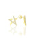 Sogutlu | Silver Gold Gilded Zircon Stone Star Earrings Sogutlu Earrings