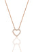 Sogutlu | Silver Gold Gilded Zirconia Heart Necklace Sogutlu Necklaces