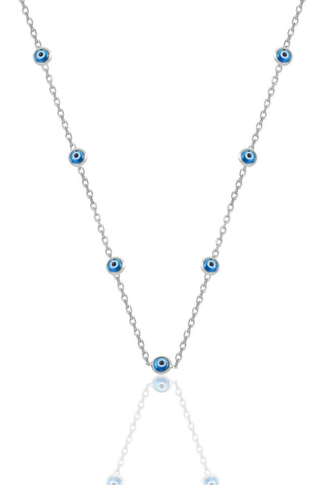 Sogutlu | Silver Lapping, Glass Eye Evil Eye Silver Necklace Sogutlu Necklaces
