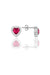 Sogutlu | Silver Rhodium Diamond Model Heart Earrings Sogutlu Earrings