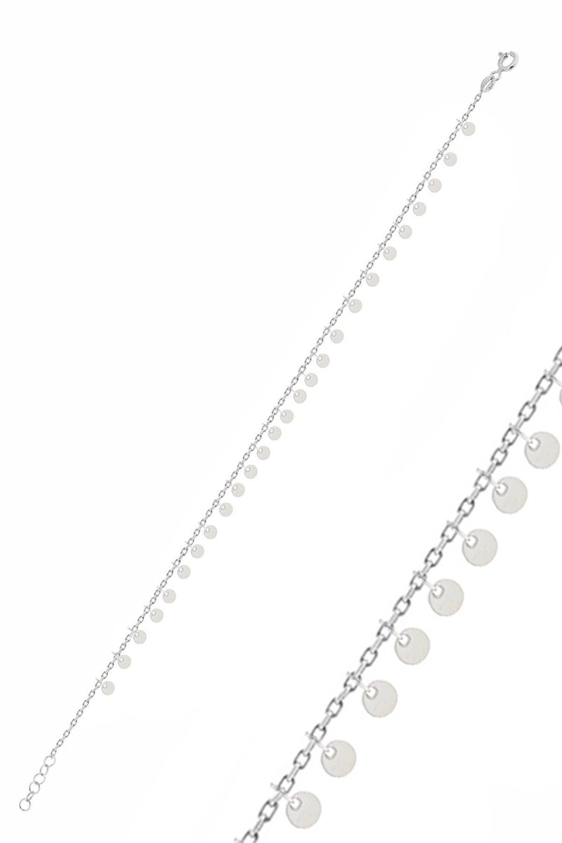 Sogutlu | Silver Rhodium Sequin Anklet