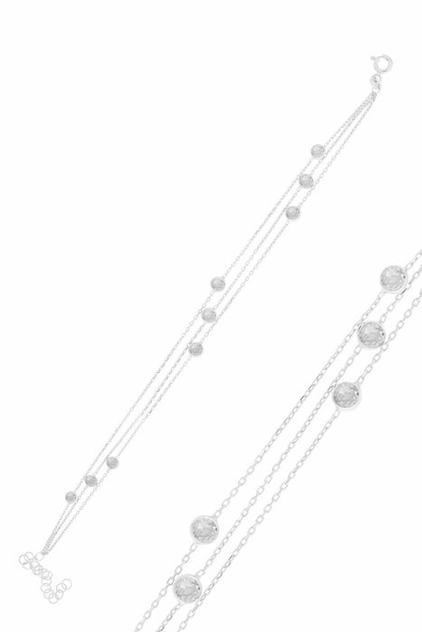Sogutlu | Silver Rhodium Zircon Row Stone Bracelet