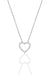 Sogutlu | Silver Rhodium Zirconia Heart Necklace Sogutlu Necklaces