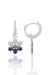 Sogutlu | Silver Rose Colored Stone Snowflake Hoop Earrings