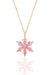 Sogutlu | Silver Rose Green Stone Snowflake Necklace Sogutlu Necklaces