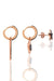 Sogutlu | Silver Rose Onix Stone Pyramid Combination Triple Earring Set Sogutlu Earrings