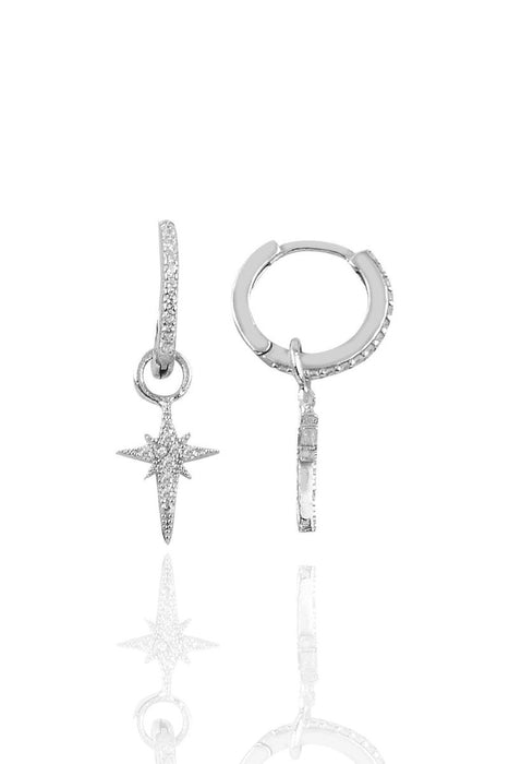 Sogutlu | Silver Starfish Hoop Earrings
