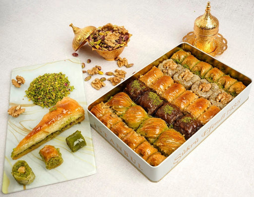 Sukru Efendi 1935 | Special Turkish Baklava with Pistachio and Walnut in Gift Metal Box Sukru Efendi 1935 Turkish Baklava
