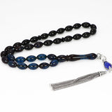 Tesbihevim | Amber Tasbih with Silver Kazaz Tassel