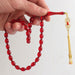 Tesbihevim | Gold Plated Fire Amber Tasbih with Silver Tassel