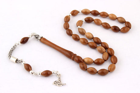 Tesbihevim | Kuka Wood Tasbih with 925 Sterling Silver Tassel