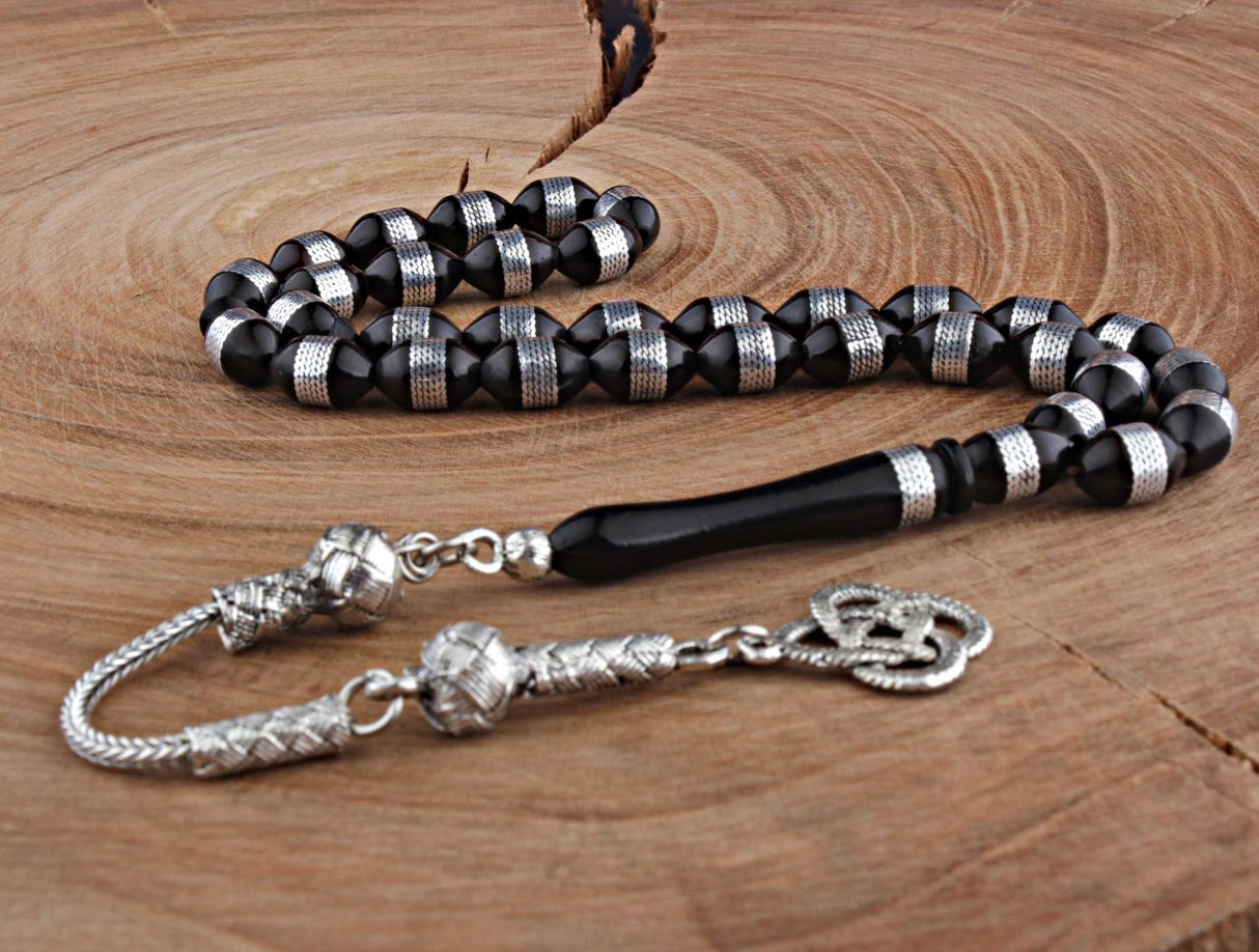 Tesbihevim | Kuka Wood Tasbih with Wrapped Metal Tassel