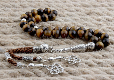 Tesbihevim | Spherical Cut Tiger's Eye Stone Tasbih