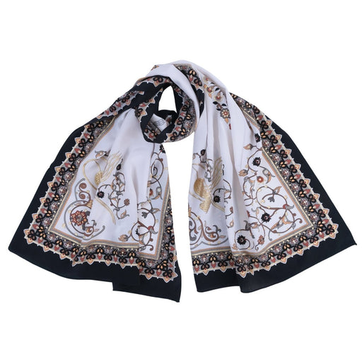 Tugra Breathable Lightweight Scarf in Black Color