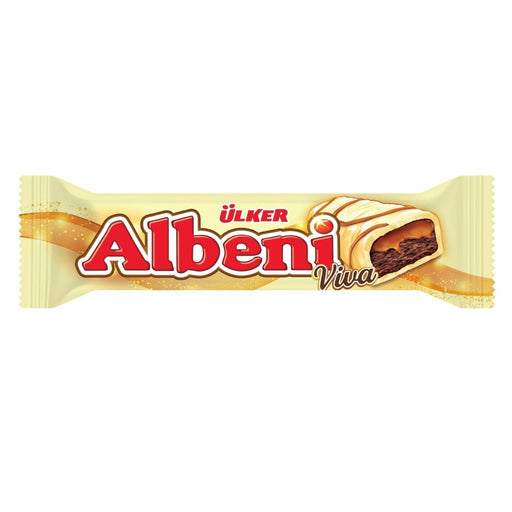 Ulker Albeni Viva White Chocolate Coated Bar - 4pcs
