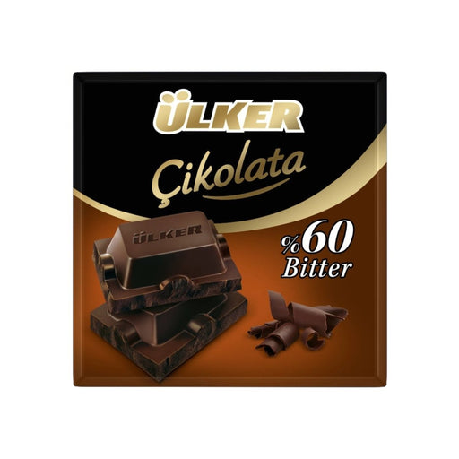 Ulker Bitter Square Chocolate 60% Cocoa - 2pcs