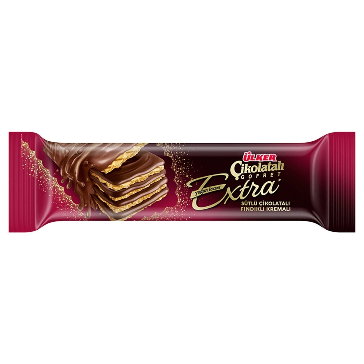 Ulker Extra Milk Chocolate Covered Hazelnut Wafer - 4pcs