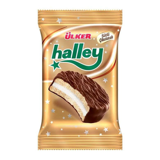 Ulker Halley Biscuits Chocolate Covered Marshmallows - 7pcs