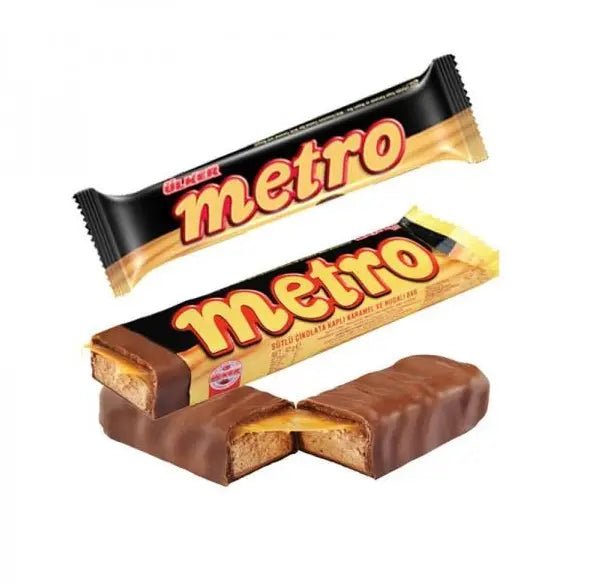 Ulker Metro Milk Chocolate Covered Caramel & Nougat Bar - 4pcs