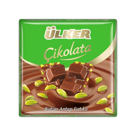 Ulker Milk Square Chocolate With Whole Pistachios - 2pcs