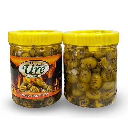Ure Zeytin | Garlic Spicy Grilled Green Olives 500g Ure Zeytin Olives & Capers
