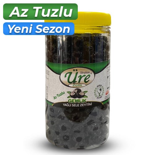Ure Zeytin | Low Salt Black Olives Mixed in Oil 1kg