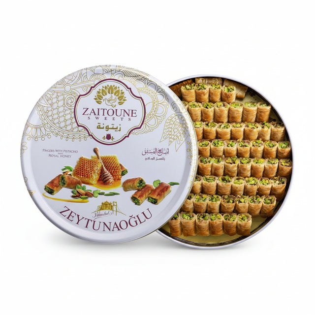 Zaitoune - Pistachio Fingers with Honey (1.1 lb | 500 grams) - TryAladdin