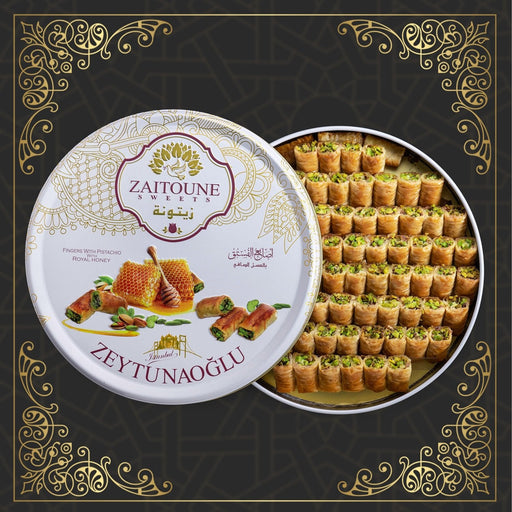 Zaitoune - Pistachio Fingers with Honey (1.1 lb | 500 grams) Zaitoune Middle Eastern